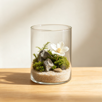 Climatese® Cylindrical Clear Glass Terrarium Jar