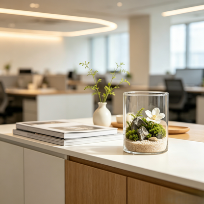 Climatese® Cylindrical Clear Glass Terrarium Jar