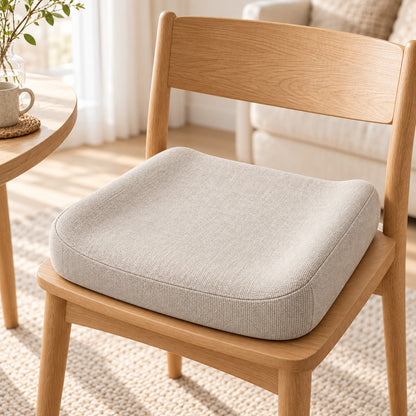 Climmatee Soft Beige Contoured Comfort Cushion with Rounded Edge Design