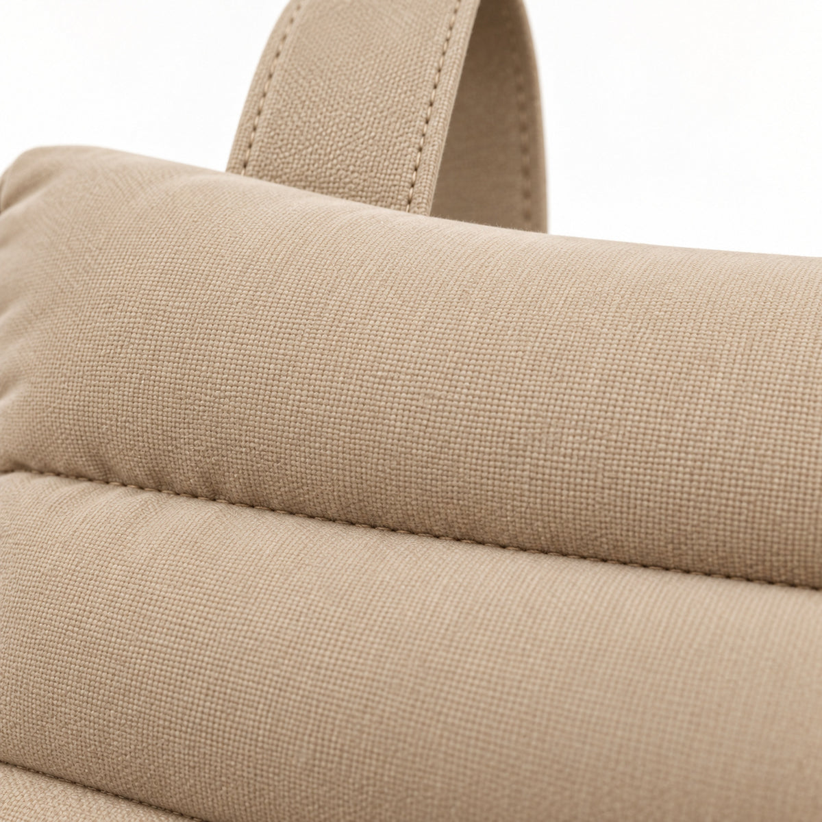 Climmatee Beige Padded Recliner Arm Cushion with Strap Design
