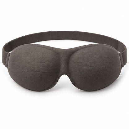 Climmatee Dark Brown Contoured Sleep Mask with Adjustable Strap