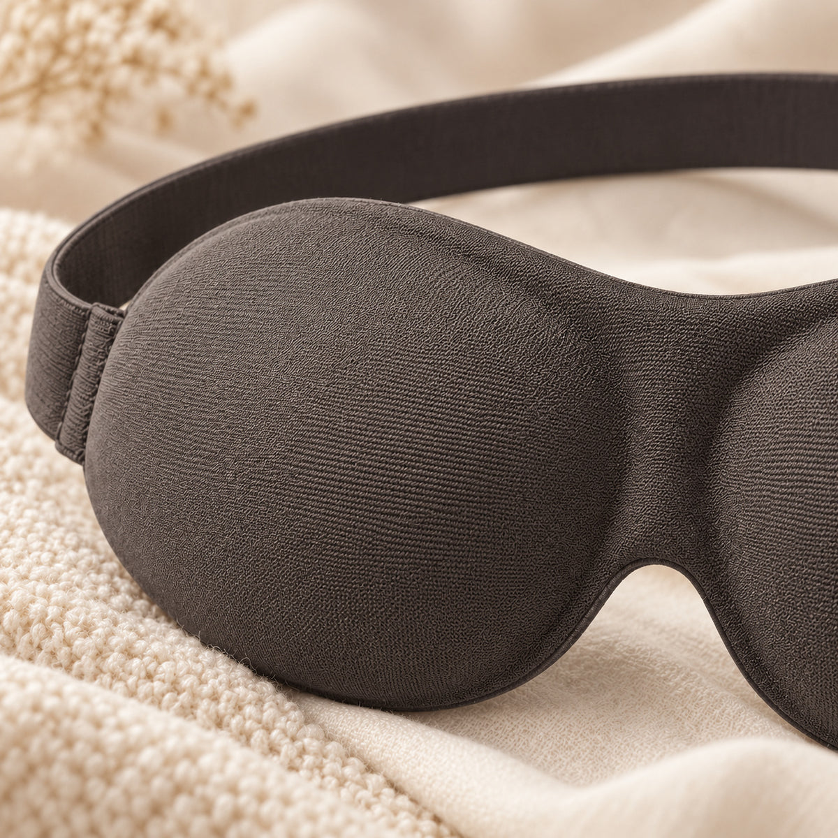Climmatee Dark Brown Contoured Sleep Mask with Adjustable Strap