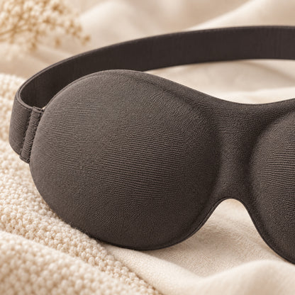 Climmatee Dark Brown Contoured Sleep Mask with Adjustable Strap