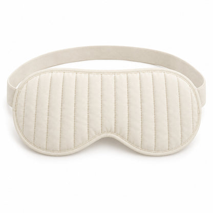 Climmatee Ivory Quilted Sleep Mask with Soft Strap Design