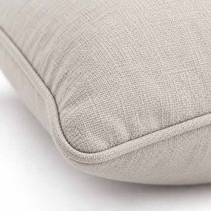 Climmatee Light Beige Rectangular Pillow with Soft Fabric-Look Texture
